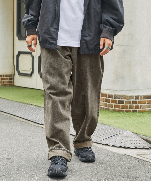 ヴィンテージライクオーバーダイワイドデニムパンツ MONO-MART