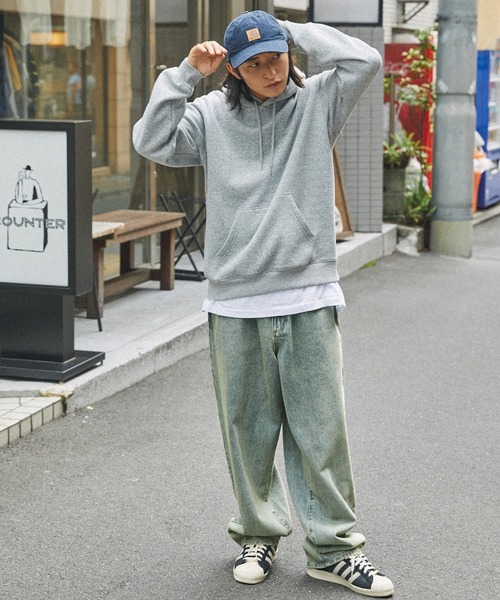 【未使用】デニム トラックパンツ ワイド ヴィンテージライクオーバーダイワイドデニムパンツ MONO-MART