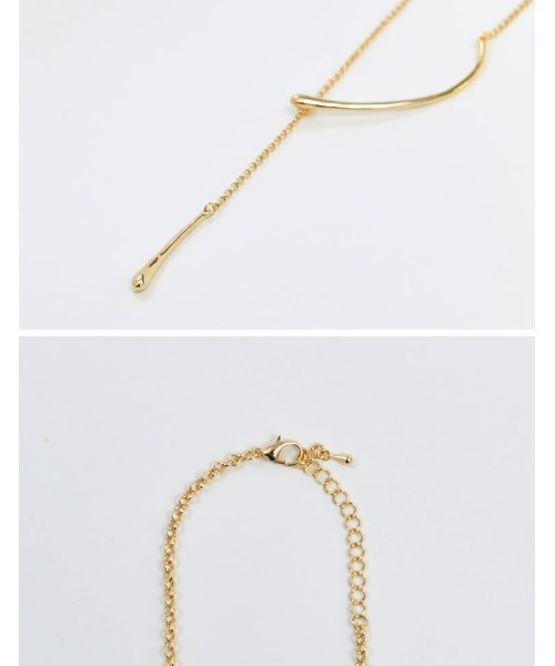 Re:EDIT（リエディ）の「ロングドロップモチーフスライドYシェイプネックレス（ネックレス・レディース・ゴールド/シルバー・FREE）」の7枚目の写真