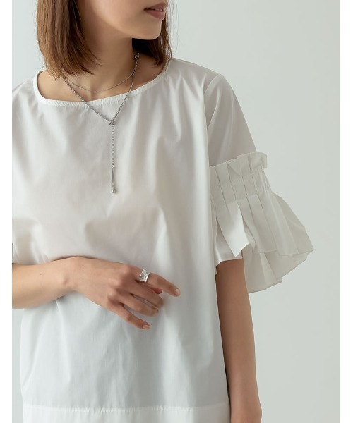 Re:EDIT（リエディ）の「ロングドロップモチーフスライドYシェイプネックレス（ネックレス・レディース・ゴールド/シルバー・FREE）」の4枚目の写真