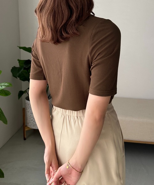 apres jour clair（アプレジュールクレア）の「【apres jour clair】アメスリリブトップス【ZOZOTOWN限定アイテム】（Tシャツ/カットソー・レディース・アイボリー/ブラウン系その他/ベージュ・フリー/X-LARGE）」の16枚目の写真