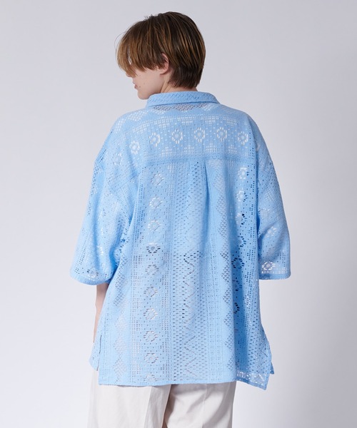 ONCILY（オンシェリー）の「JACQUARD LACE SHEER SHIRT