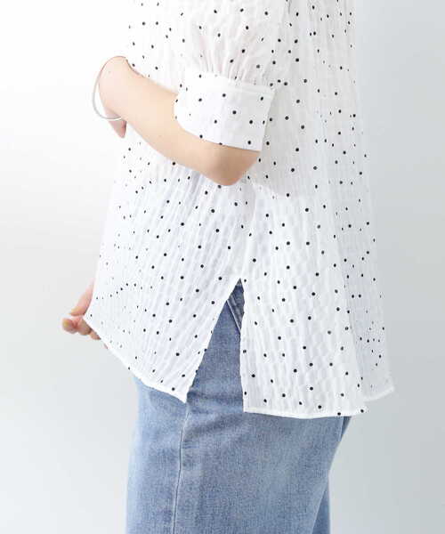 N.（N. Natural Beauty Basic）（エヌエヌナチュラルビューティーベーシック）の「◆フロントリボンドットブラウス（シャツ/ブラウス・レディース・ホワイト系その他/ブラック系その他・MEDIUM）」の22枚目の写真