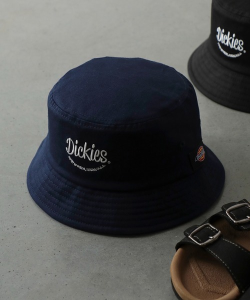 Dickies(ディッキーズ)の「Dickies キッズ ロゴ刺繍バケットハット(ハット・キッズ・オフホワイト/ブラック/ネイビー・FREE)」の3枚目の写真