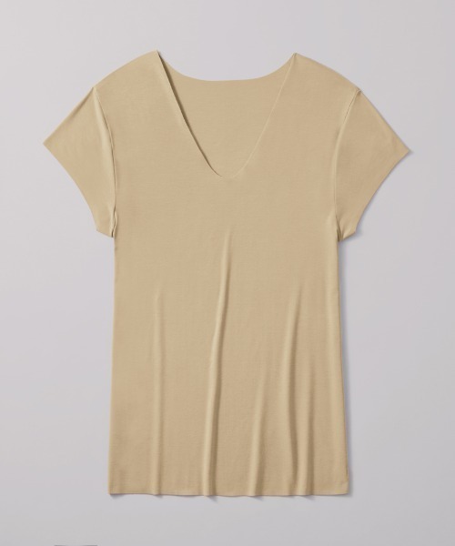 GUNZE(グンゼ)の「ADVANCE LABEL/アドバンスレーベル 半袖Uネック CUT OFF 持続消臭(インナーウェア/肌着・メンズ・ネイビー/ナチュラル/ライトブラウン/カーキ/スモークピンク/ブラック/ライトグレー/ベージュ系その他/ホワイト/ブラウン・SMALL/MEDIUM/LARGE)」の7枚目の写真