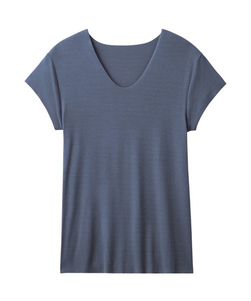 GUNZE(グンゼ)の「ADVANCE LABEL/アドバンスレーベル 半袖Uネック CUT OFF 持続消臭(インナーウェア/肌着・メンズ・ネイビー/ナチュラル/ライトブラウン/カーキ/スモークピンク/ブラック/ライトグレー/ベージュ系その他/ホワイト/ブラウン・SMALL/MEDIUM/LARGE)」の9枚目の写真