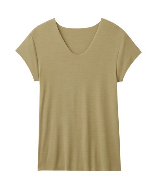 GUNZE(グンゼ)の「ADVANCE LABEL/アドバンスレーベル 半袖Uネック CUT OFF 持続消臭(インナーウェア/肌着・メンズ・ネイビー/ナチュラル/ライトブラウン/カーキ/スモークピンク/ブラック/ライトグレー/ベージュ系その他/ホワイト/ブラウン・SMALL/MEDIUM/LARGE)」の8枚目の写真