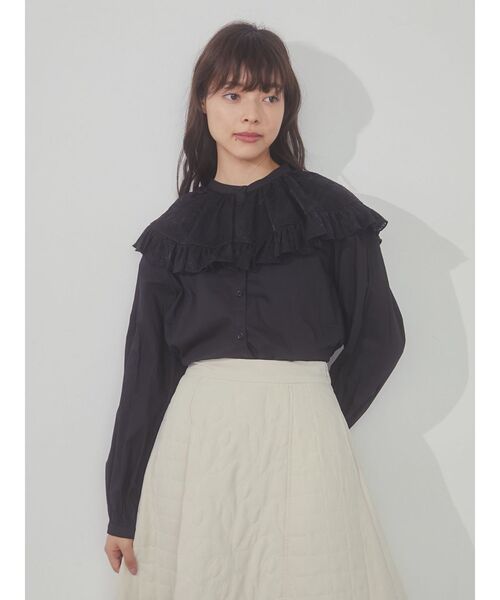 merry jenny（メリージェニー）の「flowerケープブラウス（シャツ/ブラウス・レディース・オフホワイト/ブルー/ブラック・FREE）」の16枚目の写真
