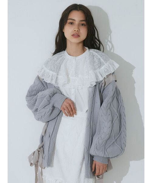 merry jenny（メリージェニー）の「flowerケープブラウス（シャツ/ブラウス・レディース・オフホワイト/ブルー/ブラック・FREE）」の22枚目の写真