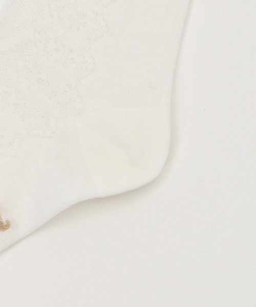 axes femme kawaii(アクシーズファムカワイイ)の「透かしレースアップ柄ソックス(ソックス/靴下・レディース・ワイン/ブラック/ホワイト/ベージュ・FREE)」の22枚目の写真