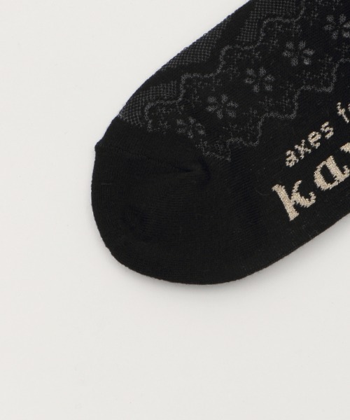 axes femme kawaii(アクシーズファムカワイイ)の「透かしレースアップ柄ソックス(ソックス/靴下・レディース・ワイン/ブラック/ホワイト/ベージュ・FREE)」の15枚目の写真