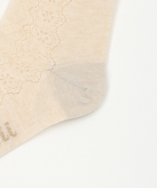 axes femme kawaii(アクシーズファムカワイイ)の「透かしレースアップ柄ソックス(ソックス/靴下・レディース・ワイン/ブラック/ホワイト/ベージュ・FREE)」の6枚目の写真