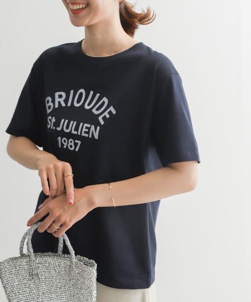 URBAN RESEARCH DOORS(アーバンリサーチドアーズ)の「ロゴプリントTシャツ(Tシャツ/カットソー・レディース・オフホワイト/ネイビー/ピンク・MEDIUM)」の2枚目の写真