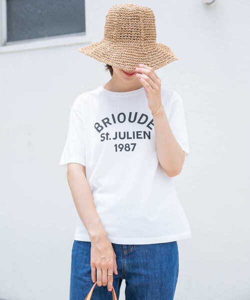 URBAN RESEARCH DOORS(アーバンリサーチドアーズ)の「ロゴプリントTシャツ(Tシャツ/カットソー・レディース・オフホワイト/ネイビー/ピンク・MEDIUM)」の4枚目の写真