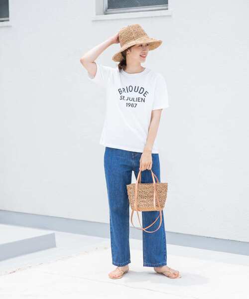 URBAN RESEARCH DOORS(アーバンリサーチドアーズ)の「ロゴプリントTシャツ(Tシャツ/カットソー・レディース・オフホワイト/ネイビー/ピンク・MEDIUM)」の8枚目の写真