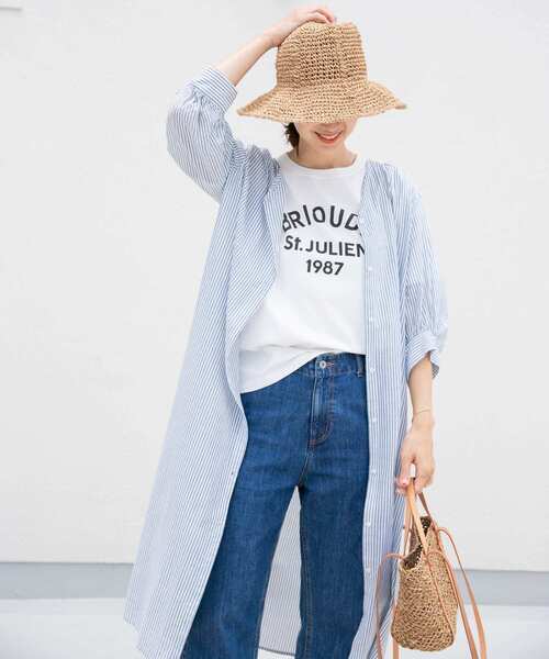 URBAN RESEARCH DOORS(アーバンリサーチドアーズ)の「ロゴプリントTシャツ(Tシャツ/カットソー・レディース・オフホワイト/ネイビー/ピンク・MEDIUM)」の13枚目の写真