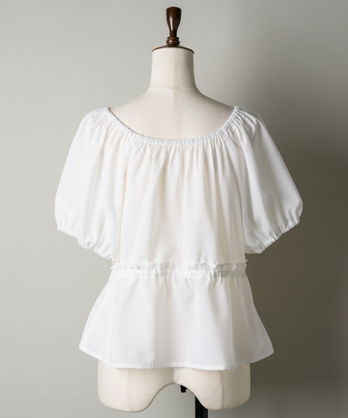 GIUNON（ジウノン）の「2way frill blouse/ 2wayフリルブラウス