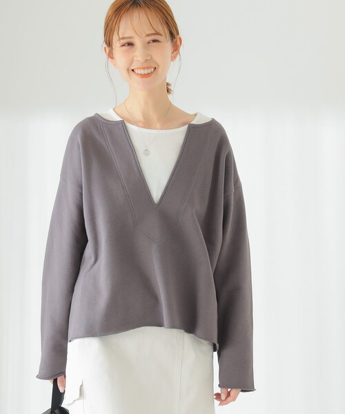 B:MING by BEAMS(ビーミングバイビームス)の「B:MING by BEAMS / ロングスリーブTシャツ × 裏毛プルオーバー セット(スウェット・レディース・オフホワイト/ピンク/チャコールグレー・FREE)」の11枚目の写真