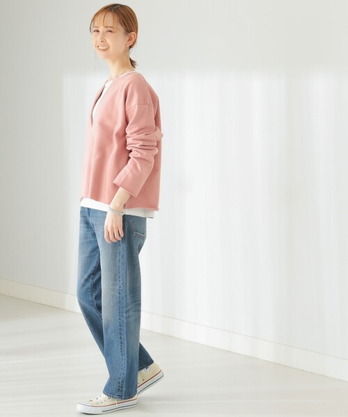 B:MING by BEAMS(ビーミングバイビームス)の「B:MING by BEAMS / ロングスリーブTシャツ × 裏毛プルオーバー セット(スウェット・レディース・オフホワイト/ピンク/チャコールグレー・FREE)」の14枚目の写真