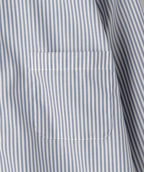 green label relaxing（グリーンレーベルリラクシング）の「コットン ロンドンストライプ スタンダード ワイドカラー ドレスシャツ -イージーアイロン-（ビジネスシャツ・メンズ・ネイビー/ライトグレー・38cm/40cm/43cm/39cm/41cm/42cm/37cm）」の12枚目の写真