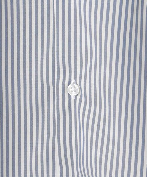 green label relaxing（グリーンレーベルリラクシング）の「コットン ロンドンストライプ スタンダード ワイドカラー ドレスシャツ -イージーアイロン-（ビジネスシャツ・メンズ・ネイビー/ライトグレー・38cm/40cm/43cm/39cm/41cm/42cm/37cm）」の13枚目の写真