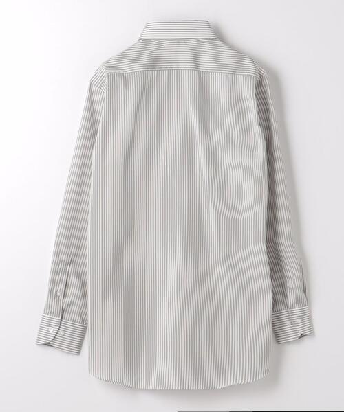 green label relaxing（グリーンレーベルリラクシング）の「コットン ロンドンストライプ スタンダード ワイドカラー ドレスシャツ -イージーアイロン-（ビジネスシャツ・メンズ・ネイビー/ライトグレー・38cm/40cm/43cm/39cm/41cm/42cm/37cm）」の15枚目の写真