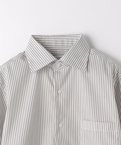 green label relaxing（グリーンレーベルリラクシング）の「コットン ロンドンストライプ スタンダード ワイドカラー ドレスシャツ -イージーアイロン-（ビジネスシャツ・メンズ・ネイビー/ライトグレー・38cm/40cm/43cm/39cm/41cm/42cm/37cm）」の16枚目の写真