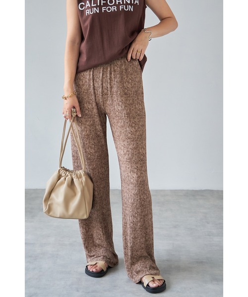 each(イーチ)の「セルフカット無地&アソート柄リラックスパンツ(その他パンツ・レディース・ブラック/ダークブラック/ダークグレー/ブラック系その他/ベージュ/スモークピンク/グリーン/アイボリー/ホワイト/ホワイト系その他/レオパード/ブラウン系カモフラージュ/ブラック系その他2/グレー系カモフラージュ/ゼブラ・FREE)」の9枚目の写真