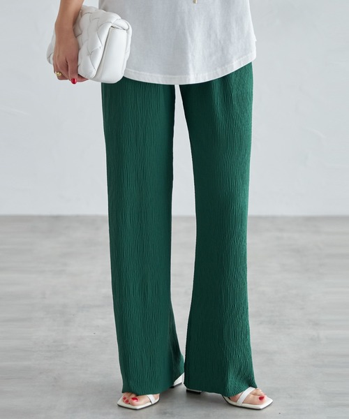 each(イーチ)の「セルフカット無地&アソート柄リラックスパンツ(その他パンツ・レディース・ブラック/ダークブラック/ダークグレー/ブラック系その他/ベージュ/スモークピンク/グリーン/アイボリー/ホワイト/ホワイト系その他/レオパード/ブラウン系カモフラージュ/ブラック系その他2/グレー系カモフラージュ/ゼブラ・FREE)」の10枚目の写真