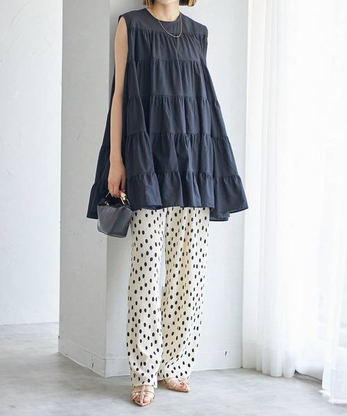 each(イーチ)の「セルフカット無地&アソート柄リラックスパンツ(その他パンツ・レディース・ブラック/ダークブラック/ダークグレー/ブラック系その他/ベージュ/スモークピンク/グリーン/アイボリー/ホワイト/ホワイト系その他/レオパード/ブラウン系カモフラージュ/ブラック系その他2/グレー系カモフラージュ/ゼブラ・FREE)」の19枚目の写真