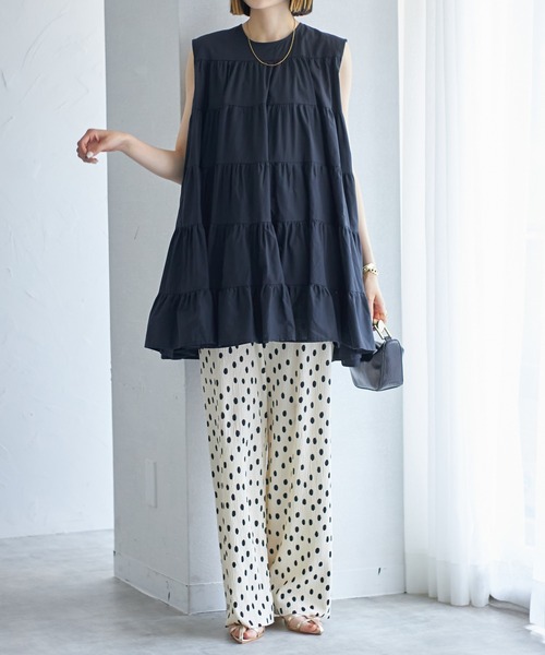 each(イーチ)の「セルフカット無地&アソート柄リラックスパンツ(その他パンツ・レディース・ブラック/ダークブラック/ダークグレー/ブラック系その他/ベージュ/スモークピンク/グリーン/アイボリー/ホワイト/ホワイト系その他/レオパード/ブラウン系カモフラージュ/ブラック系その他2/グレー系カモフラージュ/ゼブラ・FREE)」の20枚目の写真