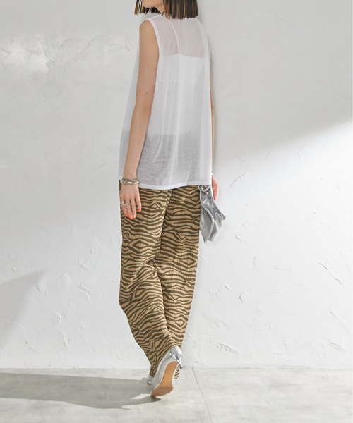 セルフカット無地＆アソート柄リラックスパンツ（その他パンツ）｜each