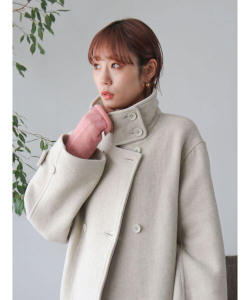 Ungrid(アングリッド)の「スタンドカラールーズコート(その他アウター・レディース・レッド/チャコールグレー/アイボリー・MEDIUM/SMALL)」の20枚目の写真