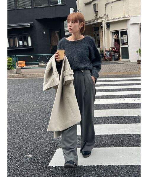 Ungrid(アングリッド)の「スタンドカラールーズコート(その他アウター・レディース・レッド/チャコールグレー/アイボリー・MEDIUM/SMALL)」の21枚目の写真