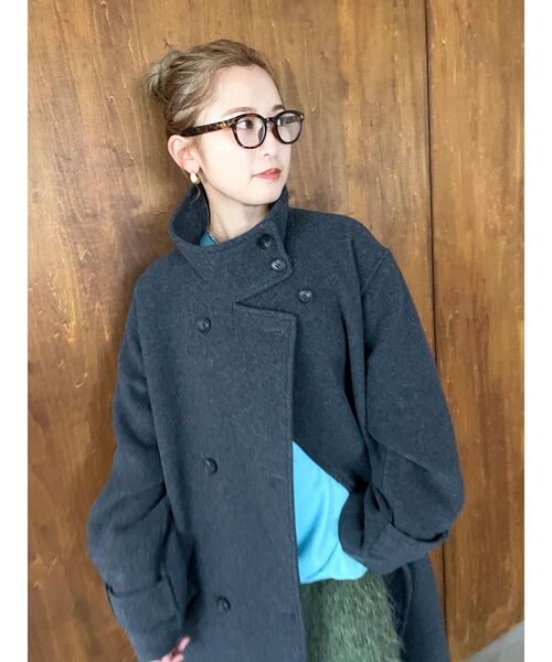 Ungrid(アングリッド)の「スタンドカラールーズコート(その他アウター・レディース・レッド/チャコールグレー/アイボリー・MEDIUM/SMALL)」の12枚目の写真