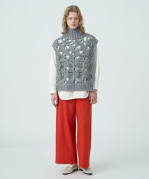 MACPHEE（マカフィー）の「ハンドクロシェ ハイネックベスト