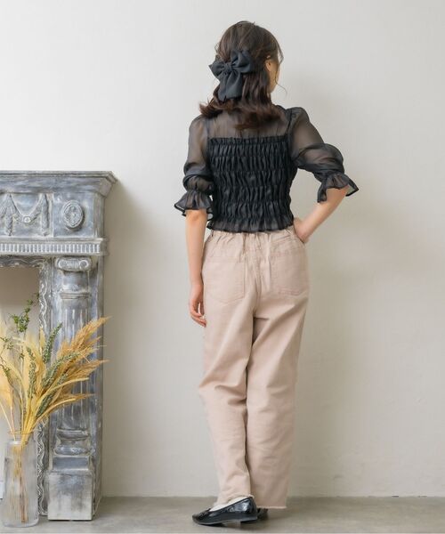 ems excite（エムズエキサイト）の「ダメージデニムPT（デニムパンツ・レディース・ブラック/ライトブルー/ピンク・FREE）」の14枚目の写真