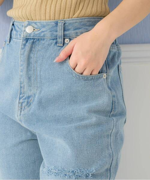 MMOPTION　ダメージデニムパ mm:option×XU】all damage color denim pants | OUR BRAND,MM