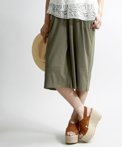 WEGO(ウィゴー)の「WEGO/ カットガウチョパンツ(その他パンツ・レディース・ホワイト系その他/ブラック/杢グレー/オフホワイト/カーキ/ブルー系その他・FREE)」の5枚目の写真