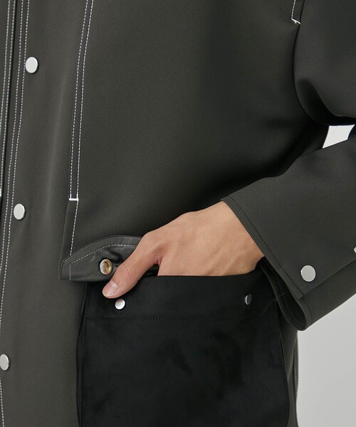 【美品】public tokyo ステッチコンビブルゾン　サイズ1 PUBLIC TOKYO（パブリックトウキョウ）の「ステッチコンビブルゾン