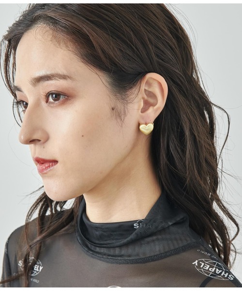 ANAP(アナップ)の「ハートワンタッチピアス(ピアス(両耳用)・レディース・シルバー/ゴールド・FREE)」の5枚目の写真