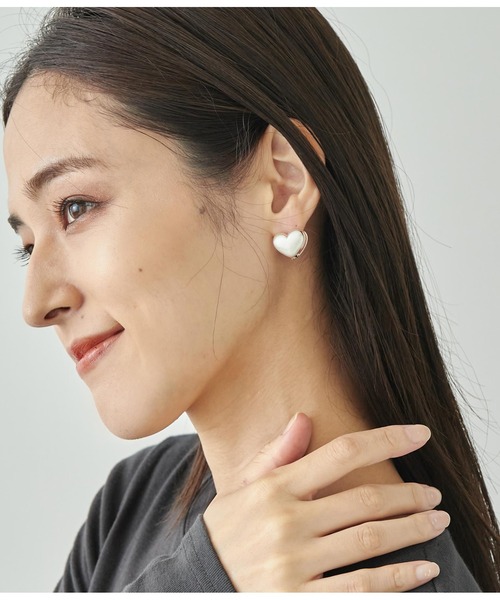 ANAP(アナップ)の「ハートワンタッチピアス(ピアス(両耳用)・レディース・シルバー/ゴールド・FREE)」の6枚目の写真