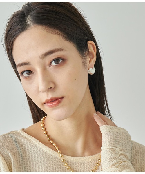 ANAP(アナップ)の「ハートワンタッチピアス(ピアス(両耳用)・レディース・シルバー/ゴールド・FREE)」の4枚目の写真