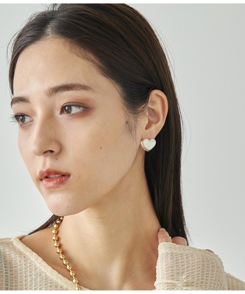 ANAP(アナップ)の「ハートワンタッチピアス(ピアス(両耳用)・レディース・シルバー/ゴールド・FREE)」の3枚目の写真