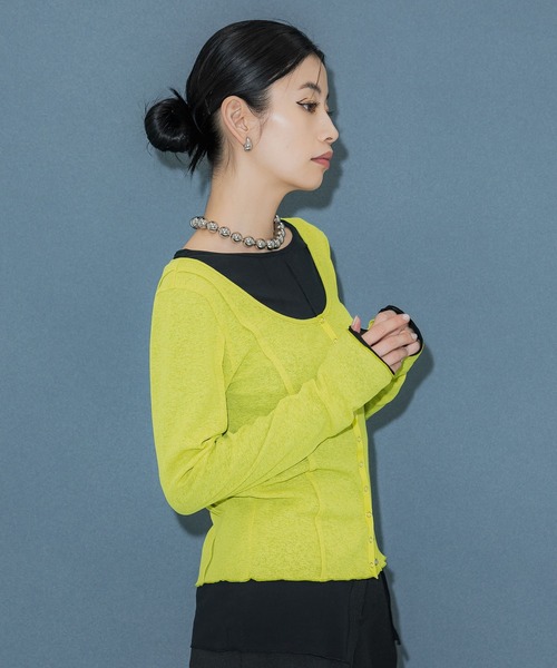 UNITED TOKYO(ユナイテッドトウキョウ)の「フリーカスタムセットカットソー|ウォッシャブル(Tシャツ/カットソー・レディース・ブラック/イエロー・FREE)」の20枚目の写真