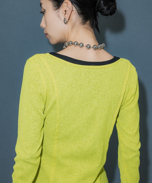 UNITED TOKYO(ユナイテッドトウキョウ)の「フリーカスタムセットカットソー|ウォッシャブル(Tシャツ/カットソー・レディース・ブラック/イエロー・FREE)」の8枚目の写真