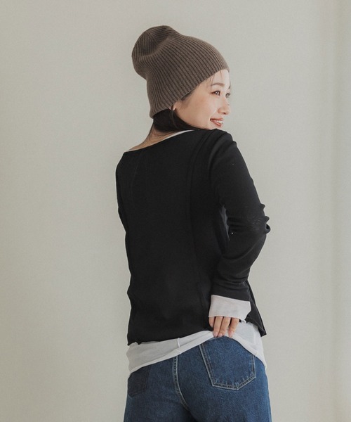 UNITED TOKYO(ユナイテッドトウキョウ)の「フリーカスタムセットカットソー|ウォッシャブル(Tシャツ/カットソー・レディース・ブラック/イエロー・FREE)」の3枚目の写真