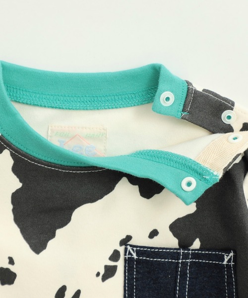 Lee（リー）の「【70/80cm】ベビー Leeカウ柄 長袖ロンパース（ロンパース・キッズ・ブラウン/ブラック・70/80）」の6枚目の写真