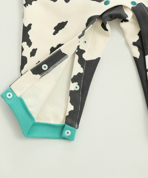 Lee（リー）の「【70/80cm】ベビー Leeカウ柄 長袖ロンパース（ロンパース・キッズ・ブラウン/ブラック・70/80）」の7枚目の写真