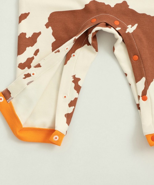 Lee（リー）の「【70/80cm】ベビー Leeカウ柄 長袖ロンパース（ロンパース・キッズ・ブラウン/ブラック・70/80）」の12枚目の写真